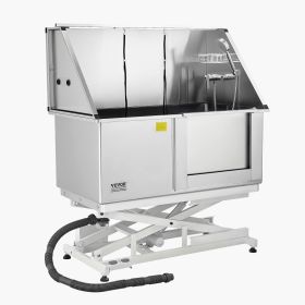 50 Inch Electric Dog Grooming Bath Tub Stainless Steel w Water Filter