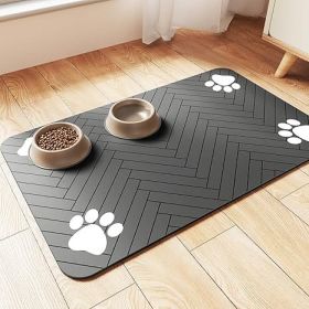 Pet Feeding Mat Food and Water Bowl Waterproof Rubber Backing