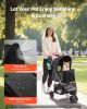 VEVOR Pet Stroller, 35 lbs Weight Capacity, Foldable Dog Stroller Cart, 3 Wheels Cats Stroller with Mesh Windows and Cup Holders