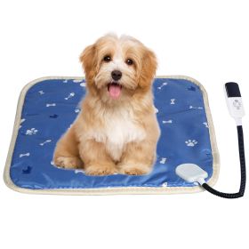 Pet Heating Pad Electric Dog Cat Heating Mat Waterproof Warming Blanket with 9 Heating Levels 4 Timer Setting Constan On Function Chewing-resistant S/ (Option: M_9Gear)
