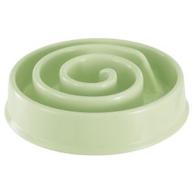 Dog Cat Slow Feeder Bowl Pet Interactive Maze Feeder Bowl Anti-Bloat Feeding Plate (Option: rGreen)