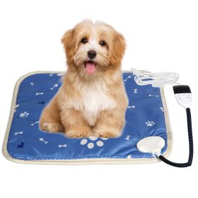 Pet Heating Pad Electric Dog Cat Heating Mat Waterproof Warming Blanket with 86-141? Adjustable Temperature 0-12 Timer Digital Display Chewing-resista (Option: rmostat)