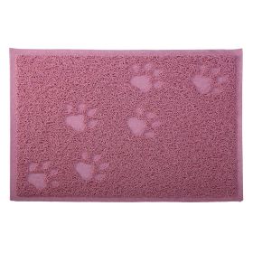 Dog Cat Bowl Mat Pet Food Water Feeding Mat Non-slip Pet Dish Tray Mat Paw Clean Placemat (Option: re_Pink)