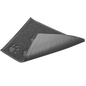 Dog Cat Bowl Mat Pet Food Water Feeding Mat Non-slip Pet Dish Tray Mat Paw Clean Placemat (Option: re_Grey)