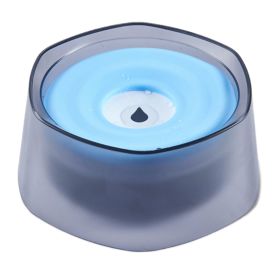 No Spill Dog Cat Water Bowl Spill Proof Slow Water Feeder 47.35oz Pet Water Dispenser Travel Dog Bowl for Dogs/Cats/Pets (Option: wlBlue)