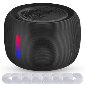 2.5L 84.54OZ Pet Water Fountain Smart Pet Drinking Fountain with LED Light 7 Pack Replaceable Filters Water Level Quiet Pump Dry-Run Protection Cat Do (Option: nBlack)