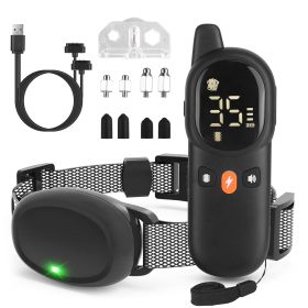 Dog Training Collar with Remote 2624FT 3 Modes Beep Shock Vibration Electric Rechargeable Correction Device IP67 Waterproof Transmitter Receiver for d (Option: ngColla)