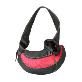 Pet Carrier for Dogs Cats Hand Free Sling Adjustable Padded Strap Tote Bag Breathable Shoulder Bag Carrying Small Dog Cat (Option: rRed_S)