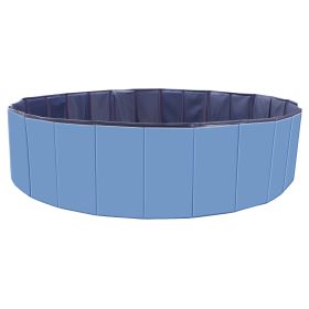 Foldable Pet Swimming Pool PVC Kiddie Baby Dog Swim Pool Bathing Tub Playmat Kids Pools (Option: Blue)