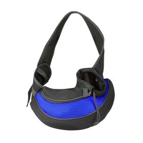 Pet Carrier for Dogs Cats Hand Free Sling Adjustable Padded Strap Tote Bag Breathable Shoulder Bag Carrying Small Dog Cat (Option: Blue_L)