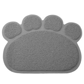 Dog Cat Bowl Mat Pet Food Water Feeding Mat Non-slip Pet Dish Tray Mat Paw Clean Placemat (Option: aw_Grey)