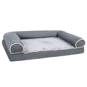 Dog Bed Pet Bed Sofa Dog Couch Pet Cushion Carpet Mattress with Washable and Removable Cover for Medium Large Dogs (Option: kGrey_L)