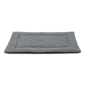 Dog Bed Mat Comfortable Fleece Pet Dog Crate Carpet Reversible Pad Joint Relief For S/M/L Dogs w/ Water Resistant Breathable Cushion Pad Sofa Car Seat (Option: usionM)