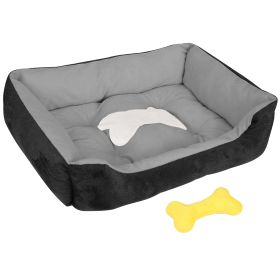 Pet Dog Bed Soft Warm Fleece Puppy Cat Bed Dog Cozy Nest Sofa Bed Cushion Mat For S/M Dog (Option: lack_XL)